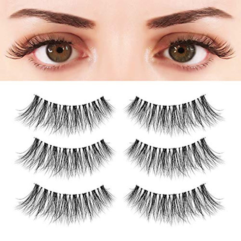 Eyelashes Natural Look False Lashes  Bepholan Fake Eyelashes 5D Super Fluffy False Eyelashes Clear Band Wispy Lashes 3Pack Faux Mink LashesXMZ903